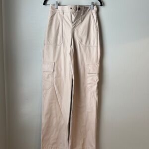 Wild Fable Light Beige Pleather Cargo Pants